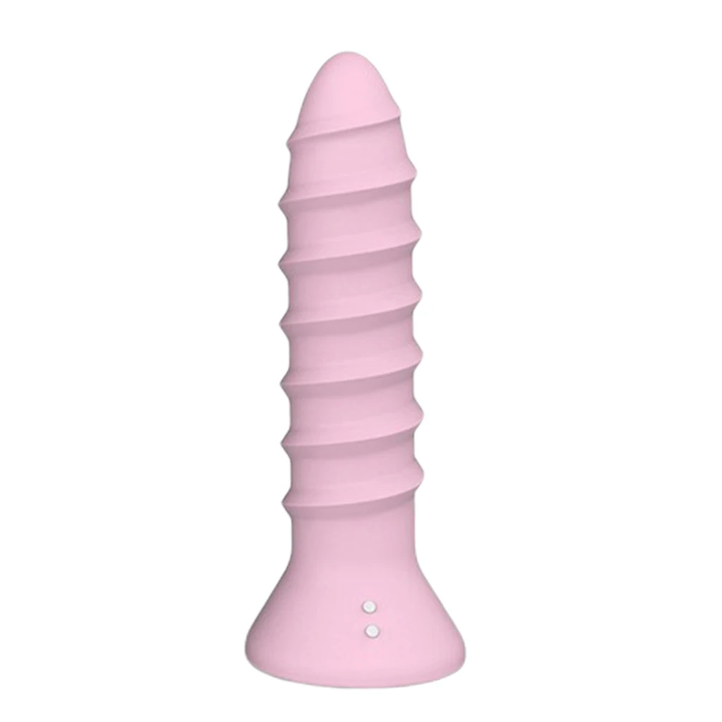 USB Charging Powerful 10 Speeds Screw Thread Vibrator Massager Female G-Spot Massage Stick, 8 inch Long