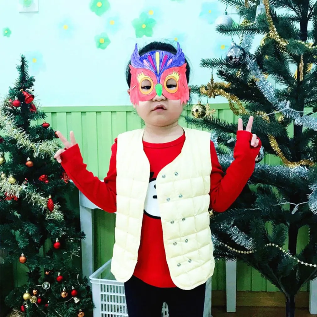 Пустая бумажная маска детская бумага для детского сада ручная роспись Diy белая маска мультяшная живопись граффити окраска