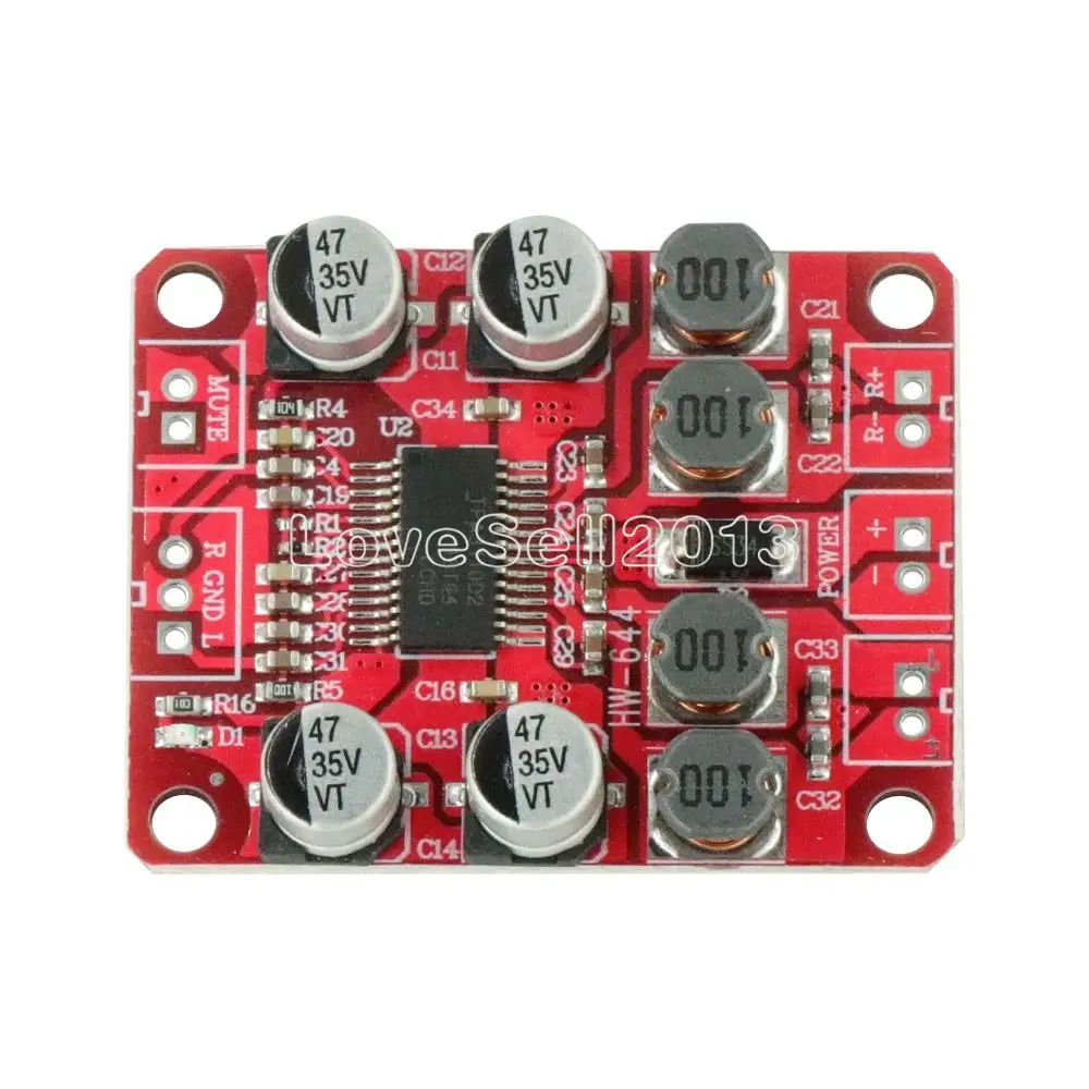 Плата цифрового усилителя TPA3110 2X15W двухканальная 15 Вт + стереоколонка 2A |