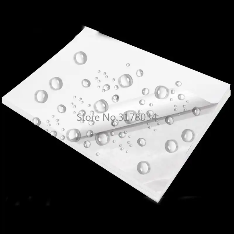 10pcs /50pcs Waterproof A4 Laser Inkjet Printer Copier Craft Paper White Self Adhesive Sticker