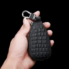 Многофункциональный деловой рекламный сплошной цвет с узором «крокодиловая кожа» в форме сердца на молнии из воловьей кожи тисненый Автомобильный ключ для мужчин и женщин Wa