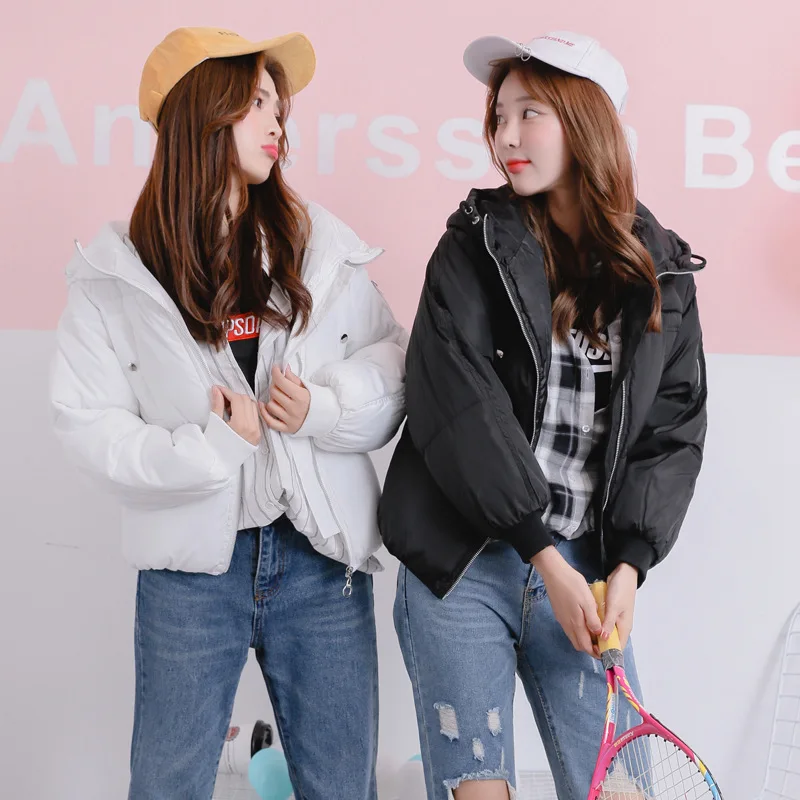 

Winter New Style Best Friend-down Jacket Cotton-padded Clothes Short down Coat University Style Students Solid Color Thick Cotto