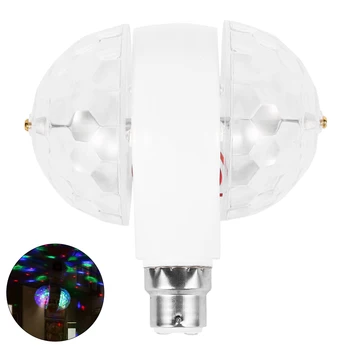 

Portable multi LED bulb Mini Laser Projector DJ Disco Stage Light 6W B22 Rotating Bulb Light Double-headed Stage Disco Light