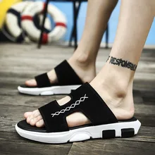 Летние тапочки; мужские британские сандалии; стильные тапочки; мужские Нескользящие сандалии