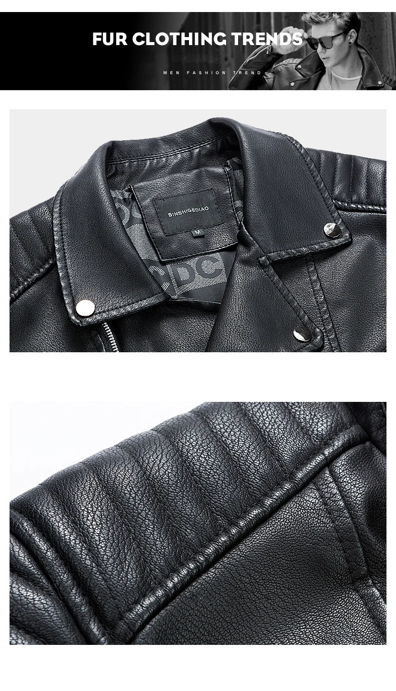 New Mens Stripe Leather Jacket Men Bomber Military Biker Jacket Pilot Motorcycle Jackets Men Leather Jacket Male Leather Coats