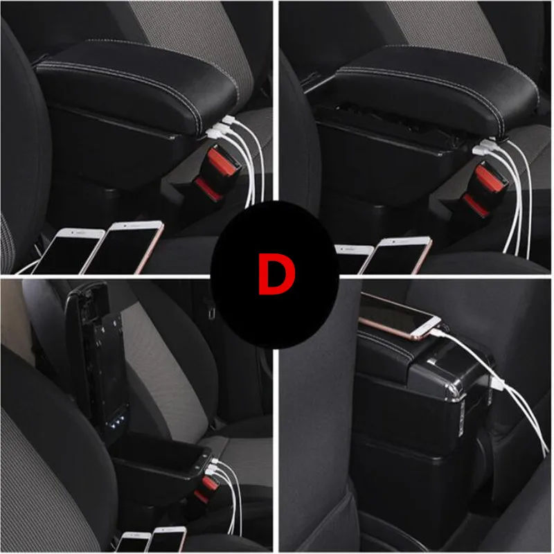 For Ford Focus Armrest Box Focus 3 armrest Box Universal Car Central Armrest Storage cup holder ashtray modification accessories