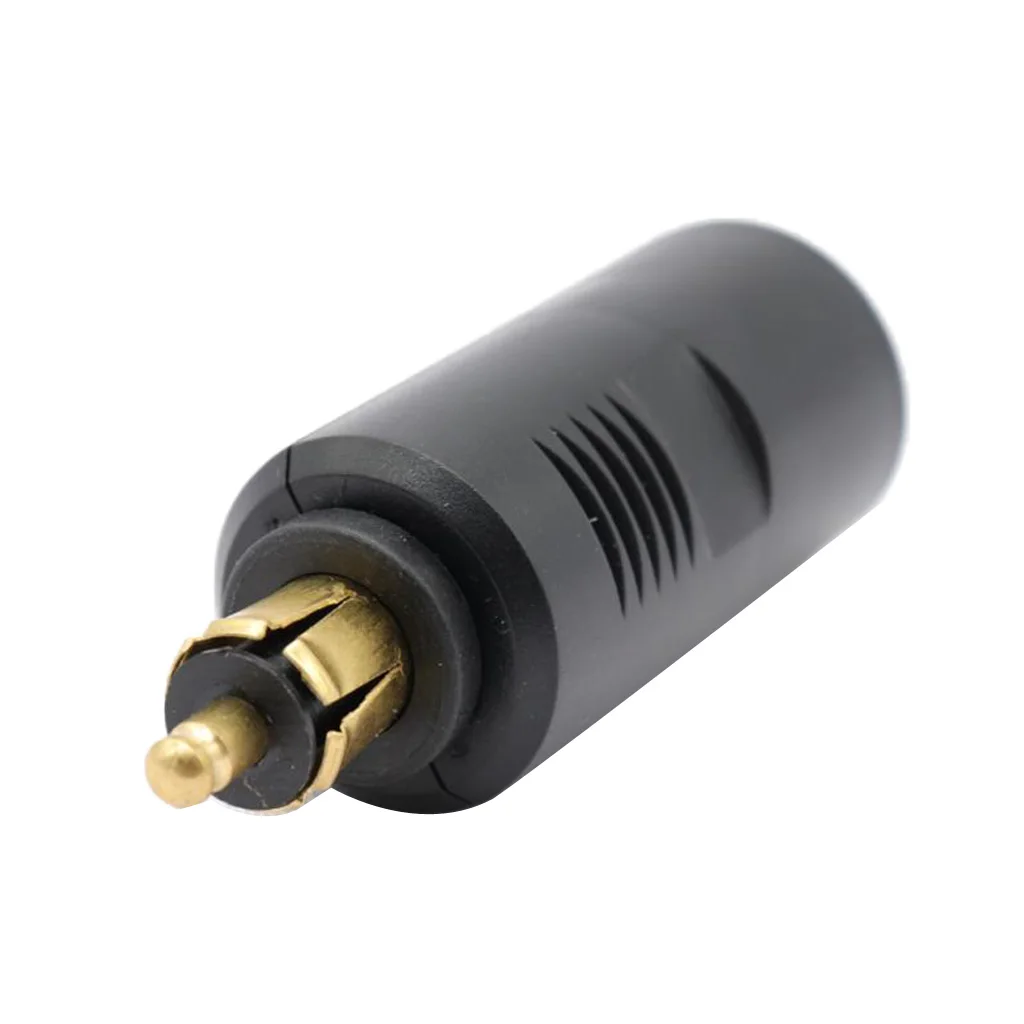 EU Plug for Moto DIN Socket to Cigarette Lighter Converter Adaptor