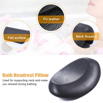 

For Bathtub Hotel Bath Headrest Pillow Home Bathroom Sauna Ergonomic Rebound Neck Support Toilet PU Leather Oval Universal Spa