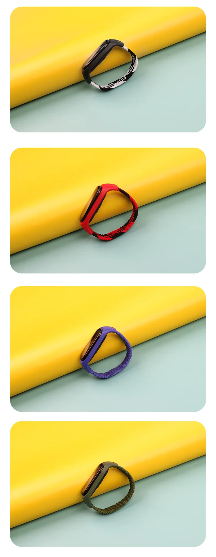 Nylon Braided Solo Loop for Xiaomi Mi band 5 6 Strap Bracelet belt Mi band 3 Miband 4 Wristband for xiaomi Mi band 7 5 watchband