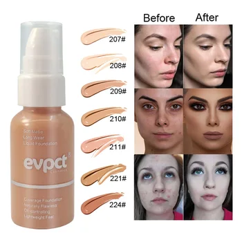 

Evpct 30ml Base Makeup Matte Foundation Oil Control Waterproof Moisturizing Concealer Nourishing BB Cream Face Make Up TSLM1