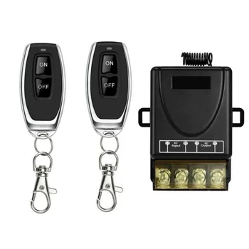 

2pcs 433Mhz Remote Control Switch Universal Wireless Radio Switch 30m Range Smart On / Off Switch With 1pcs Receiver For Light