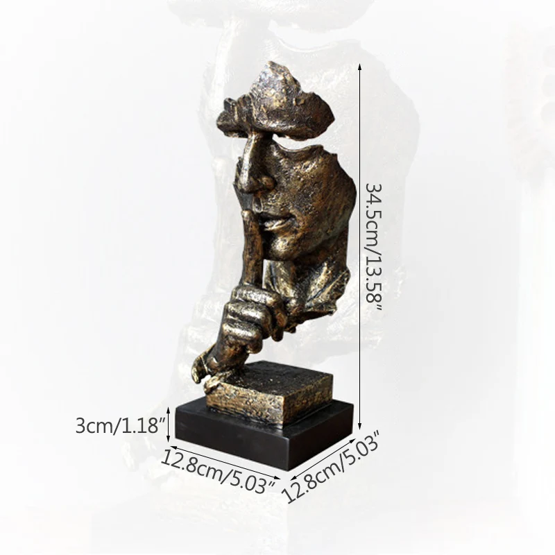 Abstrac Thinker Character Sculpture For Home Decoration Figurines Resin Crafts Vintage Artwork Office Desk Decor Miniature Model