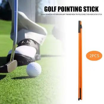 

2Pcs Golf Alignment Sticks Golf Putting Ball Position Aid Training Tool Portable Equipment