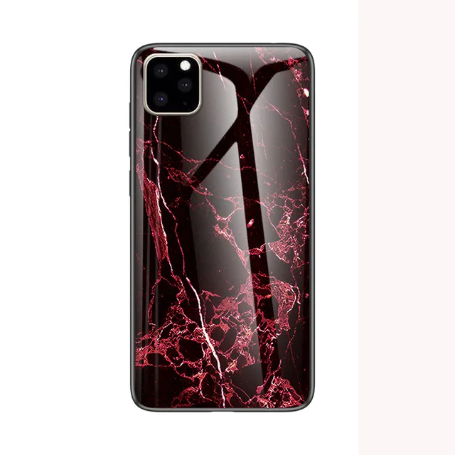 Для Apple iphone 11 чехол Роскошный мраморный зерна жесткий Закаленное стекло Защитная задняя крышка чехол для iphone 11 Pro Max iphone 1