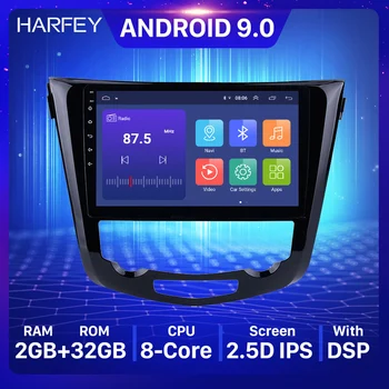 

Harfey 10.1inch Android 9.0 GPS System Radio for 2014 Nissan QashQai X-Trail Bluetooth car multimedia player 3G WiFi TV Mirror