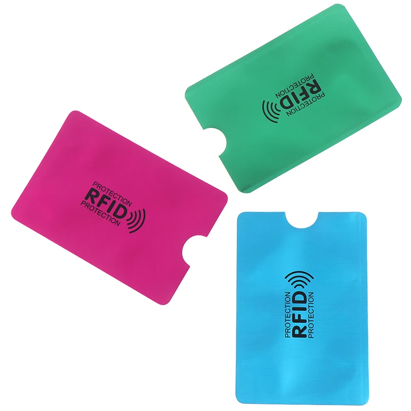 10 шт. защита от кражи для RFID кредитных карт блокировка держатель рукав чехол кожи
