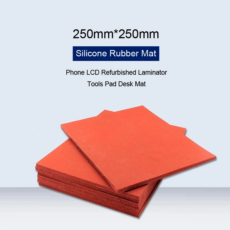 

250*250mm Silicone Rubber Pad Phone Repair Refurbished Work Mat High Temperature Resistant Sponge Plate Laminating Silicone Pad