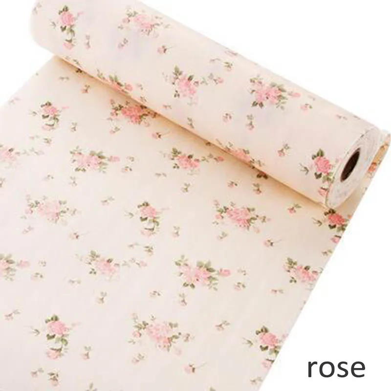 rose 1 рулон стол ящик коврик Кухонные гаджеты полка вкладыш контактная бумага водонепроницаемый ящик бумага ПЭТ анти-масло стол украшение стола - Цвет: rose