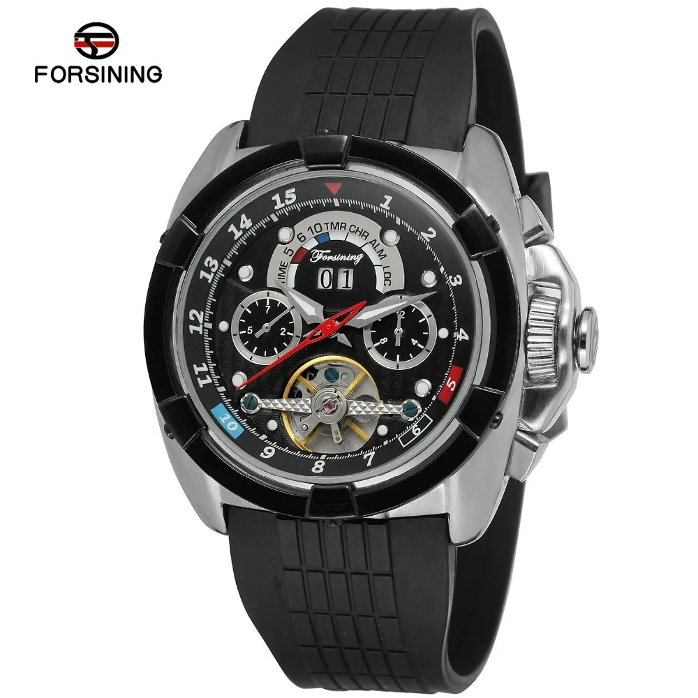 

Forsining Fashion Casual Tourbillon Calendar Hollow out Fully Automatic Mechanical Wrist Watch