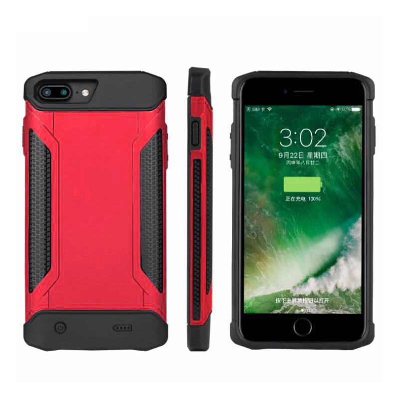 

Slim Silicone shockproof Battery Charger Case For iPhone X XS Backup Power Bank Case For iPhone6 6S 7 8 Plus Charging Back Cover