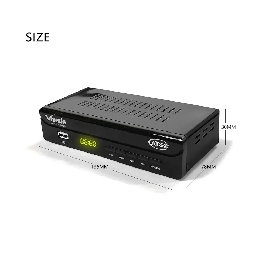 Vmade ATSC Q1 ТВ-тюнер Full HD 1080 H.264 цифровой аналоговый конвертер Поддержка Youtube AC3 USB мультимедийное воспроизведение приставка