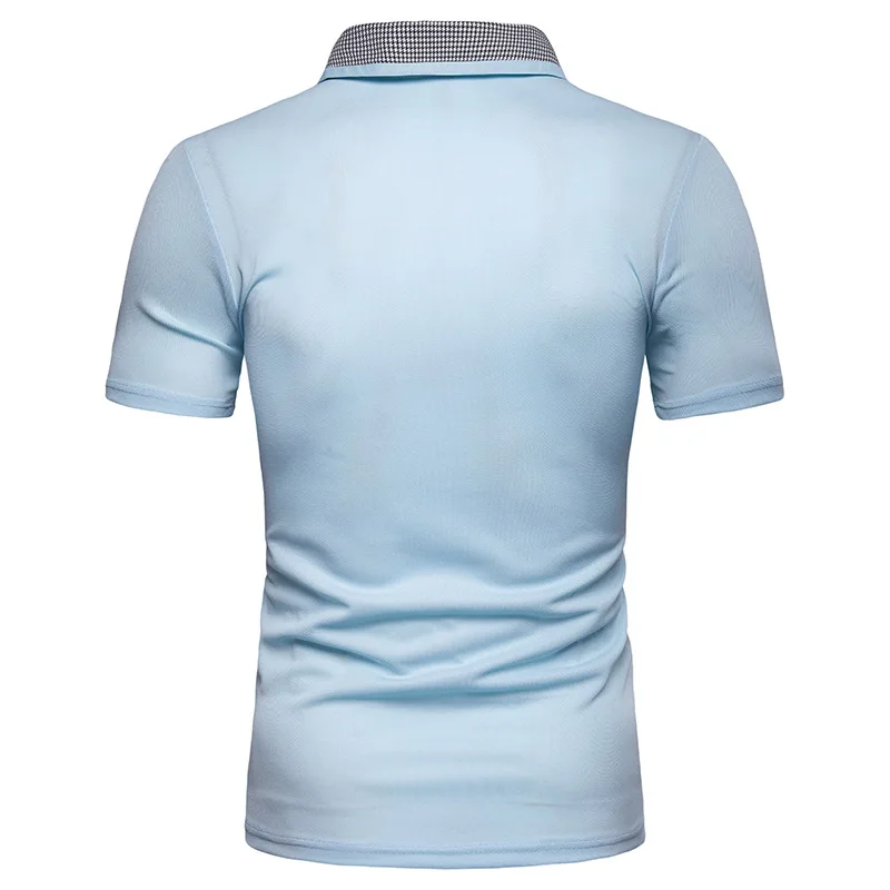Men's Polo Shirts Blended Cotton Breathable Splicing Casual top Fashion Sports High quality Short Sleeve Polo Shirts Men D21