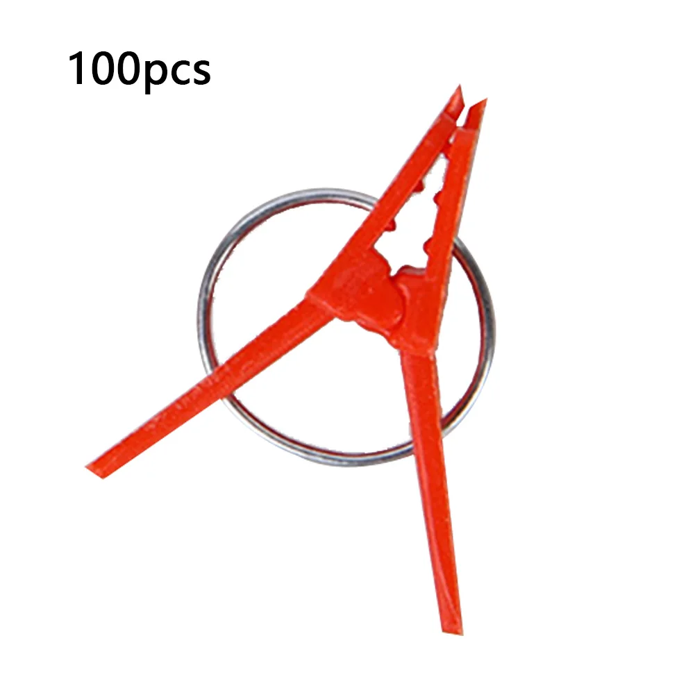 

100Pcs/Pack Tomato Plants Durable Reusable Seedlings Support Grafting Clip Bushes Greenhouse Garden Vegetable Flat And Round