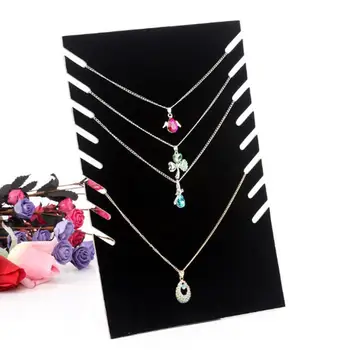 

Necklace Chain Bracelet Display Holder Stand Velvet Board Jewelry Shelf Rack New