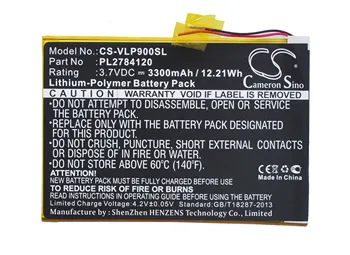 

Cameron Sino PL2784120 Battery for Visual Land Prestige Elite 9Q 9" ME-9Q 3300mAh