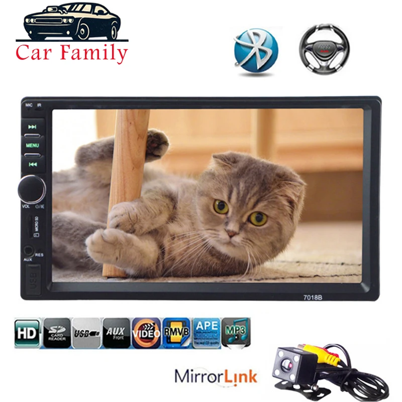 Автомобильный Семья 2Din Автомобиль Радио 7 дюймов сенсорный экран Mirrorlink проигрыватель Android MP5 плеер Авто Bluetooth заднего вида Камера лента Регистраторы