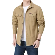 Jaqueta masculina de manga comprida de manga comprida casual de negócios solto camisa de jaqueta de manga comprida