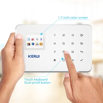KERUI-sistema de alarma de seguridad GSM para el hogar, Detector de movimiento inalámbrico, Sensor de señal antirrobo, cámara IP 2