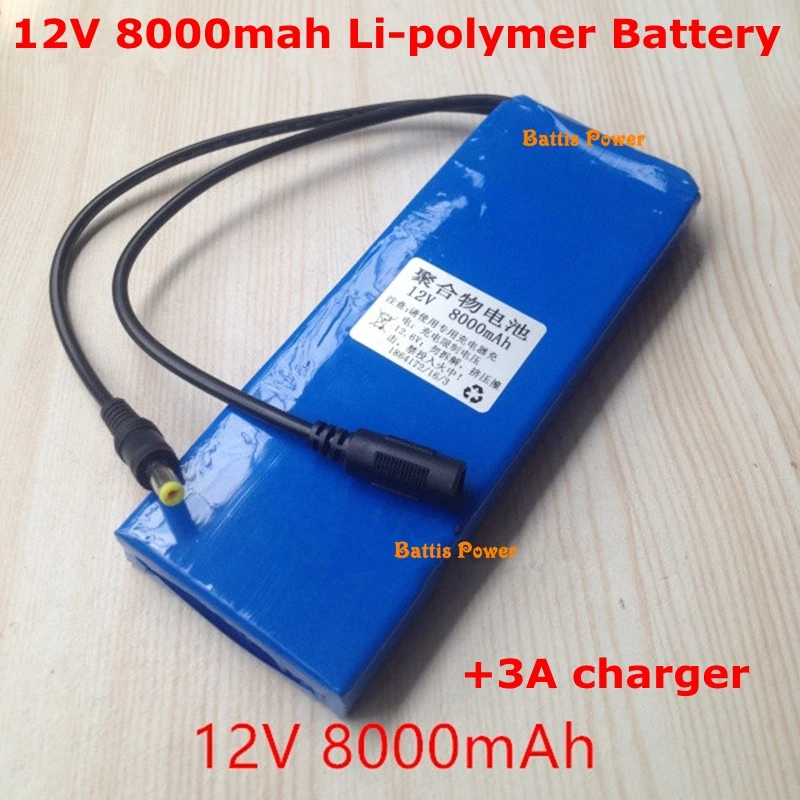 12v литий-полимерный аккумулятор 11,1 v 8000mah литиевый аккумулятор для электронной органной аудиоаппаратуры громкоговоритель+ 12,6 V 3A зарядное устройство