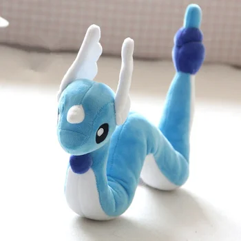 

[Funny] Anime 70cm Dragonair Mythical Animals Plush Toys soft Stuffed cotton doll Eevee pikachu model Cute cartoon toy baby gift