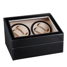 

High End Automatic Watch Winder Box 4+6 Watches Storage Jewelry Holder Display PU Leather Watch Box Ultra Quiet Motor Shaker Box