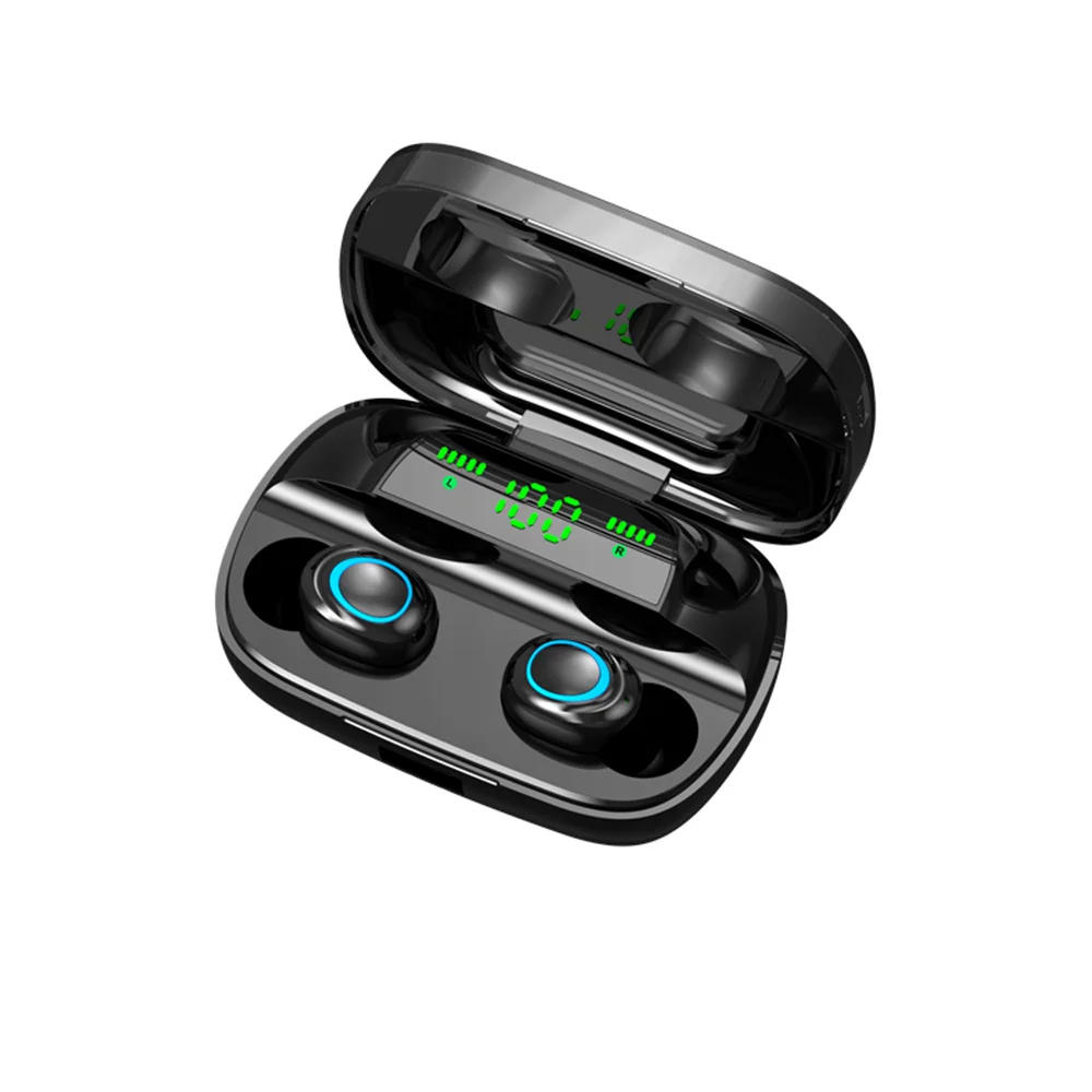 S11 наушники Bluetooth наушники TWS наушники беспроводные наушники с шумоподавлением гарнитура - Цвет: Черный