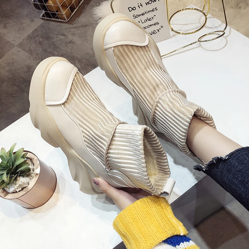 

High Quality 2019 Fashion Women Boots Female Winter Shoes Woman Fur Warm Snow Boots Women Casual Ankle Boots Christmas boots