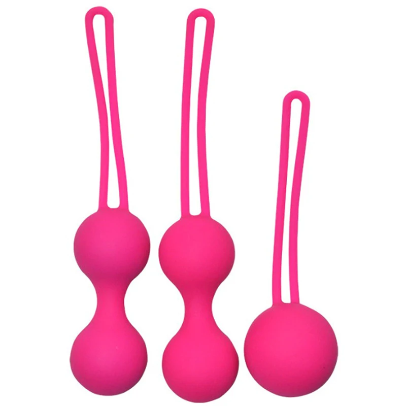 3 шт./компл. влагалища упражнения вибратор вагинальный шарик для Для женщин безопасный силикон умный мяч Кегеля женский гигиеничный продукт - Цвет: Rose