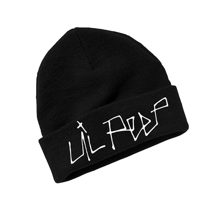 Lil Peep Beanie с вышивкой xxxtentacion lil. peep Love Мужская и женская вязаная шапка вязанные шапочки Skullies теплая зимняя унисекс Лыжная хип-хоп шапка - Цвет: Белый