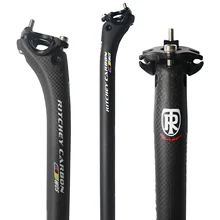 Tige de selle en Fiber de carbone, tube de siège léger, mat/brillant, 3k, 27.2/30.8/31.6mm, pour vtt et vélo de route, 400mm