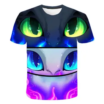 

Boys Girls Cool T -Shirt How To Train Your Dragon Pattern Tee 3d Printed T -Shirt Casual Top O -Neck 4 -14t
