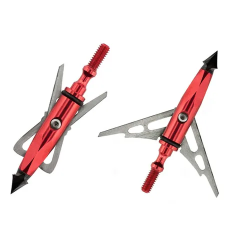 Composto de Caça Tiro com Arco Seta Precisa Cabeça Setas Raiva Broadhead 100gn Alta Qualidade Alumínio 2 Cor 6 Pçs