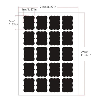 

40Pcs Chalk Pen Chalkboard Sticker Bottle Labels Kitchen Jar Wall Cup Can