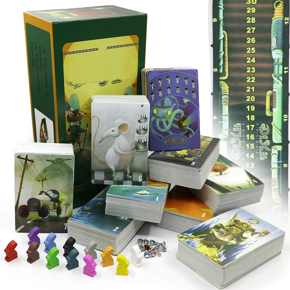 Dixit 1 2 3 4 5 6 7 8 Настольные игры для детей развивающие игрушки деревянный кролик