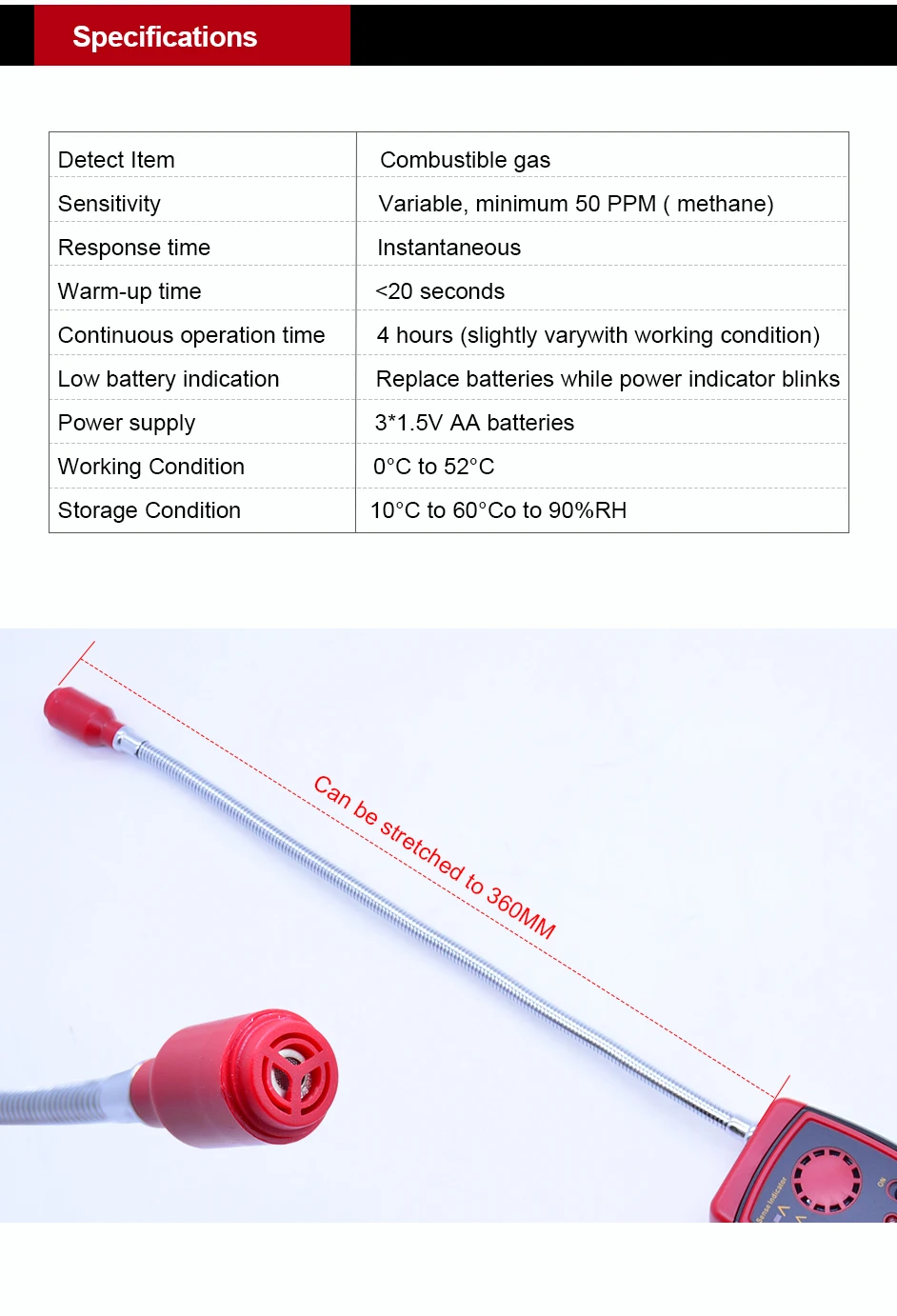 AS8800L Gas Analyzer Combustible gas detector (3)