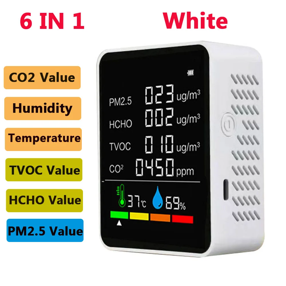 plastic tape measure Air Monitor CO2 Carbon Dioxide Detector Greenhouse Warehouse Air Quality Temperature Humidity Monitor Fast Measurement Meter water flow sensor Measurement & Analysis Tools