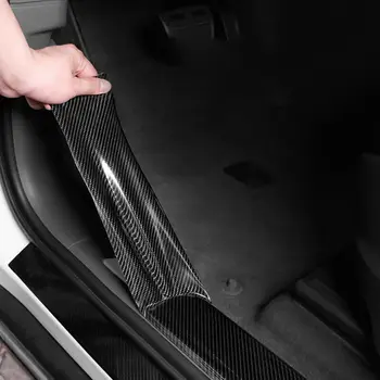 

Replacement Car Sticker Accessories Auto Door Sill Edge Carbon Fiber Style