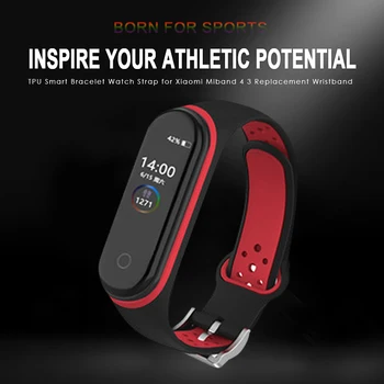 

TPU Sport Watch Smart Bracelet Strap Outdoor Sporting Exercise Decors for Xiaomi Miband 4 3 Replacement Wristband