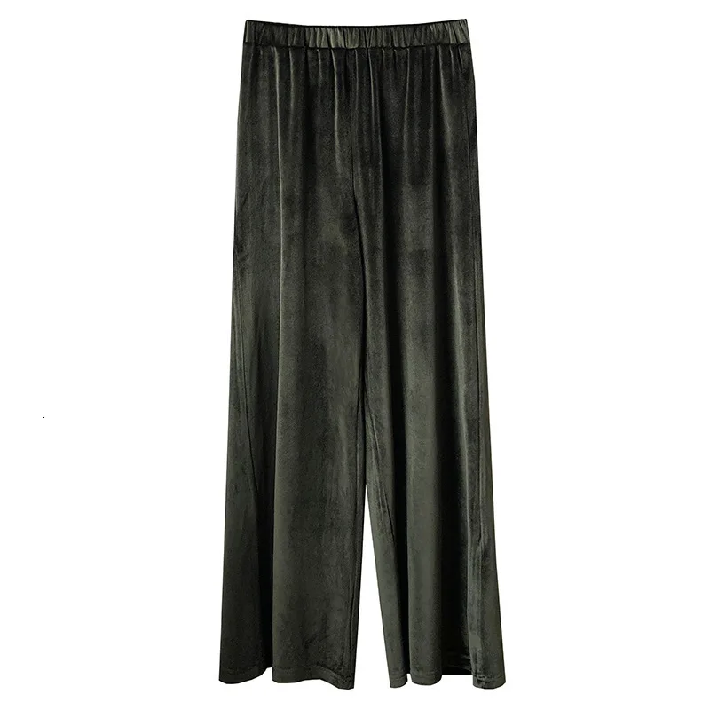 Mooirue осень Pantalon для женщин уличная бархат утолщение свободные брюки Широкие женские брюки