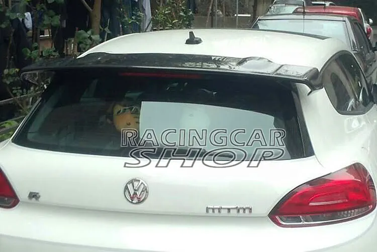 Real Carbon Fiber Vortex Style Rear Roof Spoiler Huge Wing Wide Lip For Volkswagen VW Scirocco 2010-2013